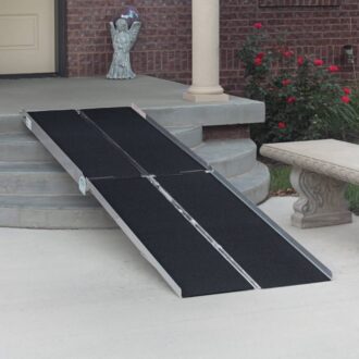 Large ramp going over tall set of stairs